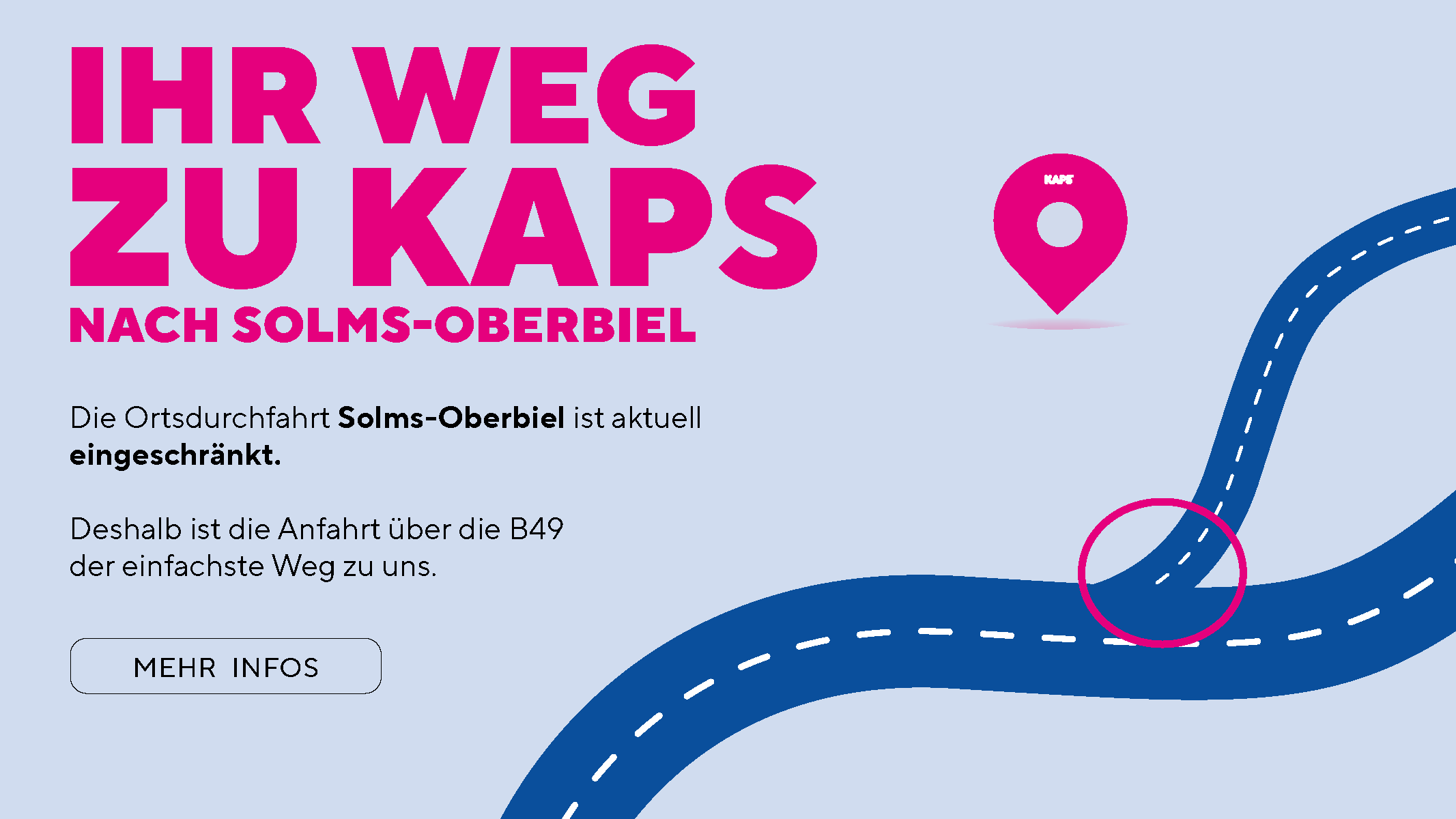 Wegbeschreibung neu zu KAPS Solms-Oberbiel Banner